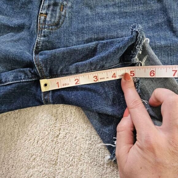 3/$15 J. Crew Factory 5" Inseam Denim Blue Cut Off Shorts Size 26 - Picture 6 of 6